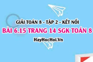 Bài 6.15 trang 14 Toán 8 Tập 2 Kết nối tri thức